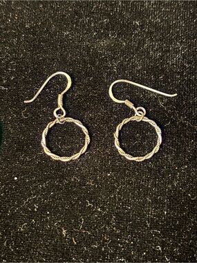 Dainty Sterling Silver 925 Twisted Hoop Earrings